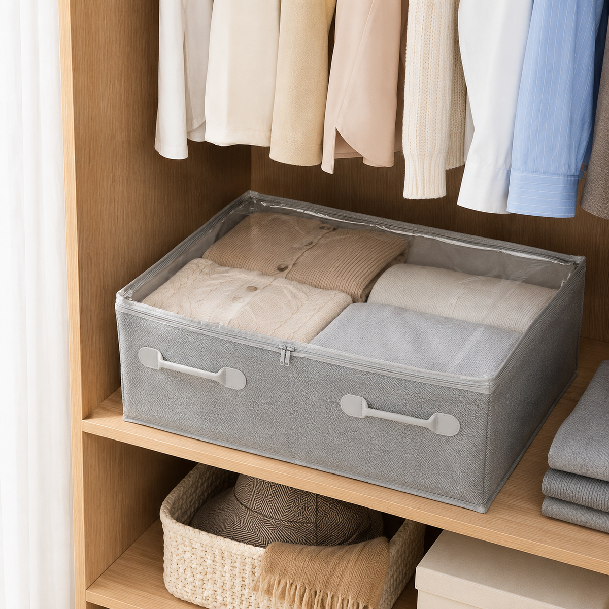 Underbed Zippered Storage Bin Set