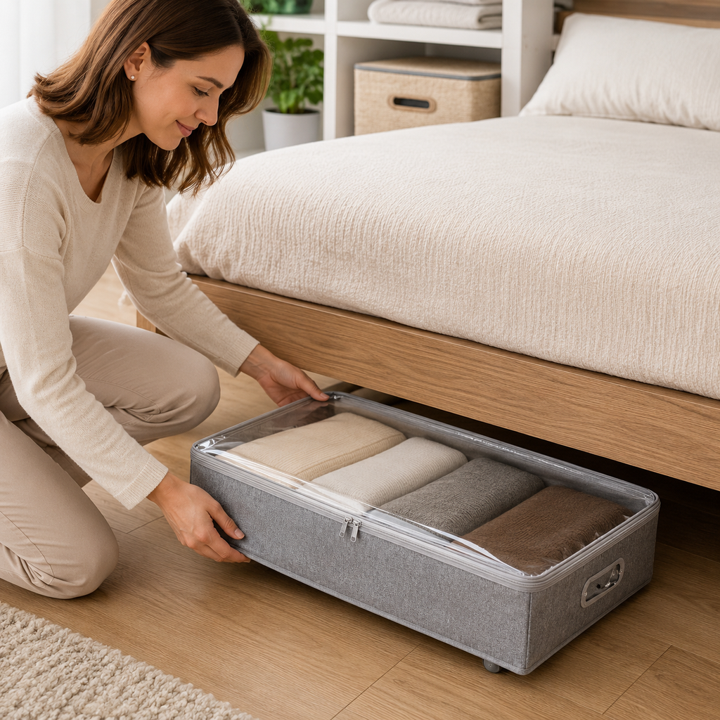 Rolling Under-Bed Storage Bin(3 Pack)