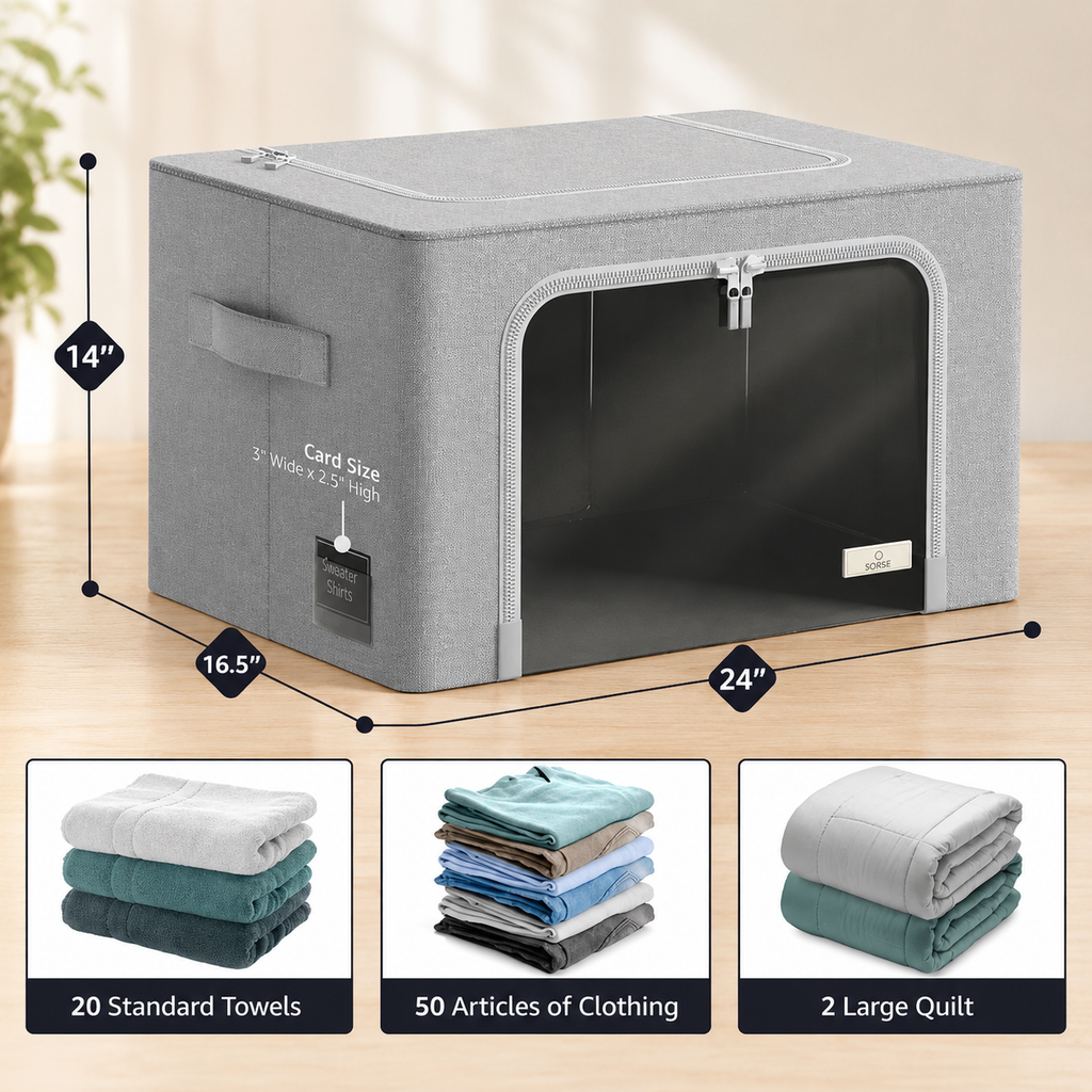 Jumbo Foldable Storage Bin